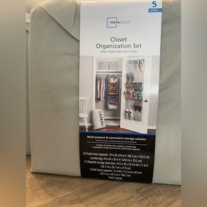 𝅺Mainstays 5 piece closet organizer set (Purchase will include one set only)